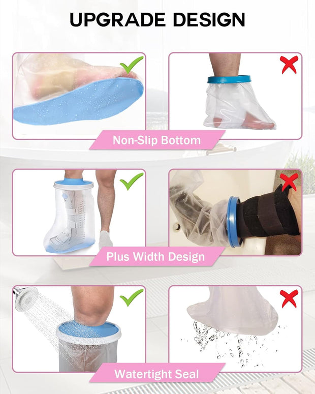 Shower Like You’re Not Injured! Ultimate Waterproof Cast Cover – No Leaks, No Slips, Just Freedom!