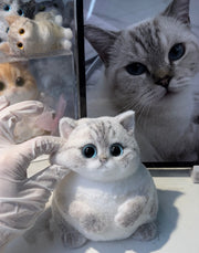 Ultra-Squishy Chubby Cat Toy – Adorably Handmade, Stress-Relieving, Stylish Decor, and Fun to Dress Up