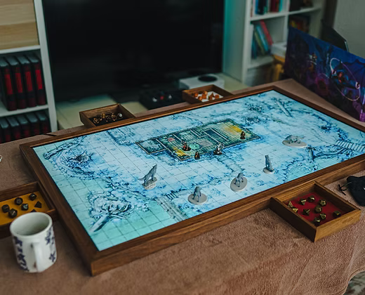 Portable Game Display with 4 Kobold Dice Trays
