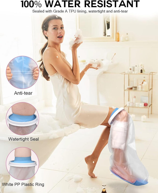 Shower Like You’re Not Injured! Ultimate Waterproof Cast Cover – No Leaks, No Slips, Just Freedom!