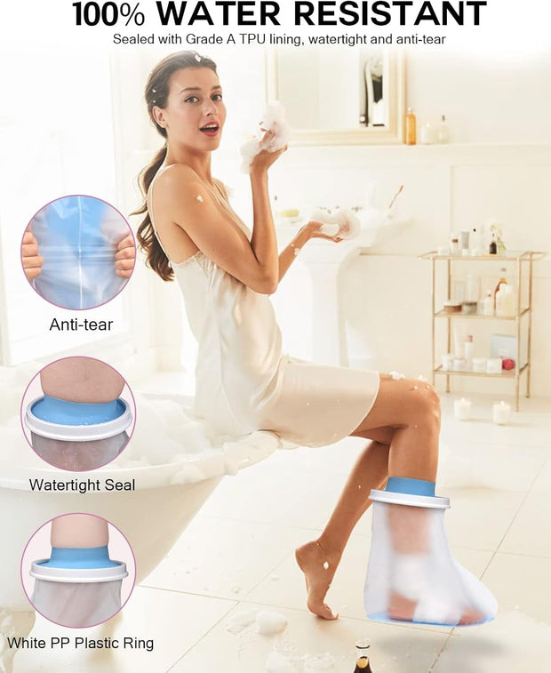 Shower Like You’re Not Injured! Ultimate Waterproof Cast Cover – No Leaks, No Slips, Just Freedom!