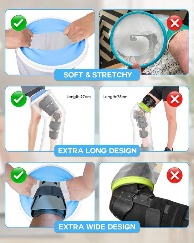 Shower Like You’re Not Injured! Ultimate Waterproof Cast Cover – No Leaks, No Slips, Just Freedom!