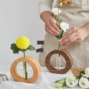 Wooden Hydroponic Vase