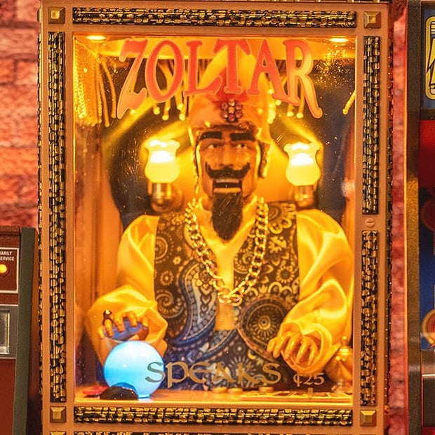 Miniature replica fortune-telling machine - with animation