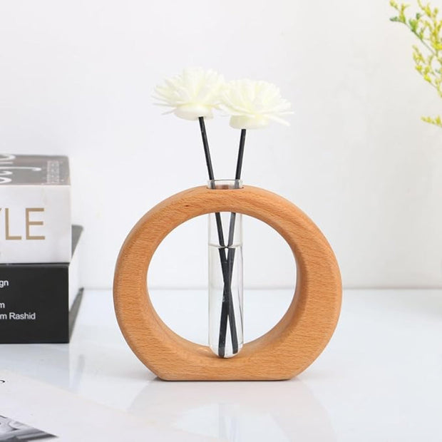Wooden Hydroponic Vase