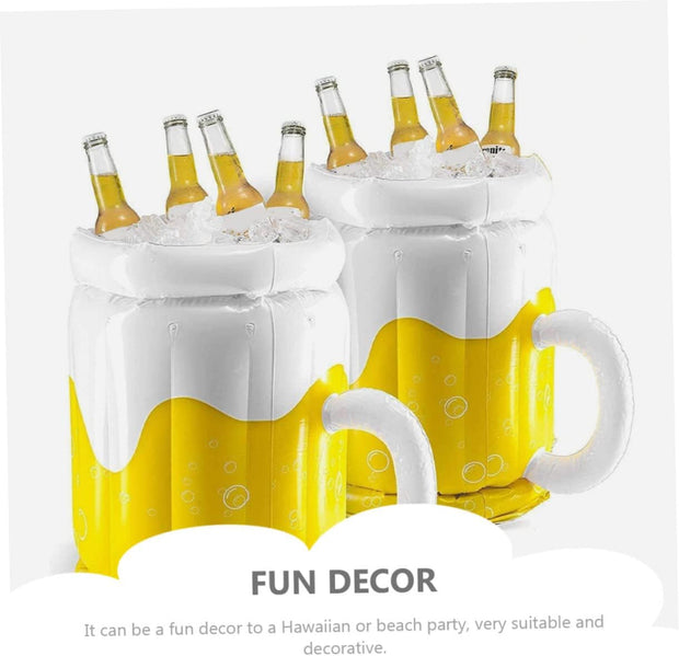 🍻Inflatable Beer Mug Cooler – Chill &Party Anywhere! 🎉