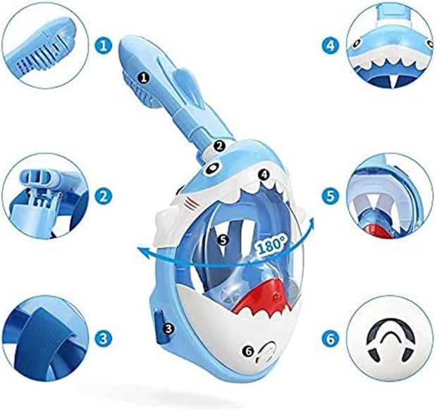 Dive Into Fun! The Cutest Full-Face Snorkel Mask for Kids – 180° View + Foldable Tube + Zero Leaks!