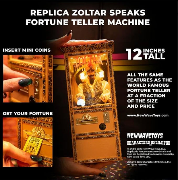 Miniature replica fortune-telling machine - with animation