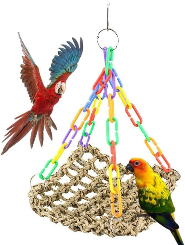 Ultimate Parrot Swing Toy | Stress-Busting, Cage-Decorating, Fun-Filled Perch for Happy Birds!