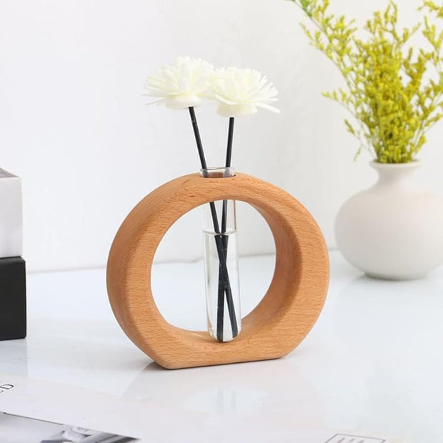 Wooden Hydroponic Vase