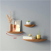 Elevate Your Walls in Style – Modern Half-Moon Floating Shelves for Stunning Wall Decor