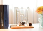 Elegant 5-Piece Glass Hurricane Candle Holder Set – Create Stunning Centerpieces with Floating or Pillar Candles