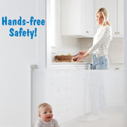 Extra-Wide Retractable Baby & Pet Gate – 55" Mesh Safety Barrier for Stairs, Doorways & More | Tall 33", Indoor/Outdoor Use (White)