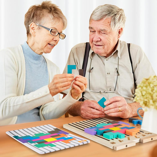 Engaging Wooden Brain Puzzle for Seniors – Boost Memory, Focus & Joy with Every Piece