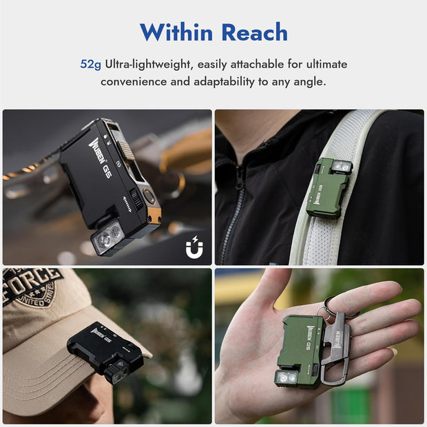 Tiny But Savage – 400LM RGB Flashlight with Magnetic Grip & Rotating Head Light like a beast. Carry like a feather.
