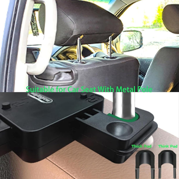 Transform Your Ride! Expandable Car Tray Table for Eating, Working & Relaxing – Fits Steering Wheel & Backseat | With Cup, Phone & Laptop Holders