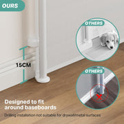 Extra-Wide Retractable Baby & Pet Gate – 55" Mesh Safety Barrier for Stairs, Doorways & More | Tall 33", Indoor/Outdoor Use (White)