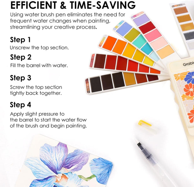 56-Color Foldable Watercolor Set – Paint Anywhere, Create Everywhere!