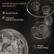 Elegant 5-Piece Glass Hurricane Candle Holder Set – Create Stunning Centerpieces with Floating or Pillar Candles