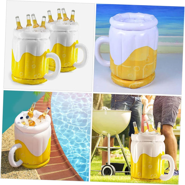 🍻Inflatable Beer Mug Cooler – Chill &Party Anywhere! 🎉