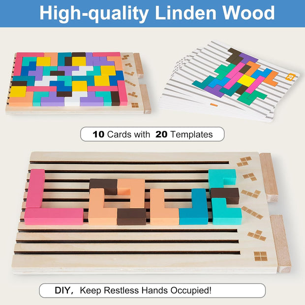 Engaging Wooden Brain Puzzle for Seniors – Boost Memory, Focus & Joy with Every Piece