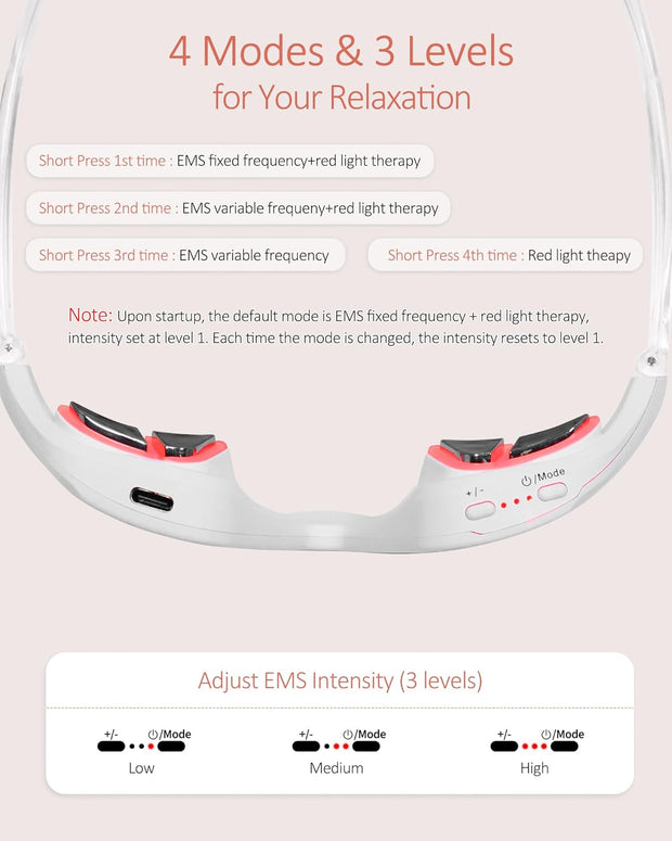 ✨ Under-Eye Red Light Mask | Soothe Strain, Brighten Eyes