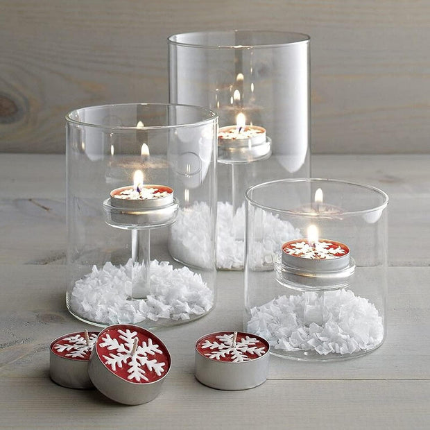 Elegant 5-Piece Glass Hurricane Candle Holder Set – Create Stunning Centerpieces with Floating or Pillar Candles