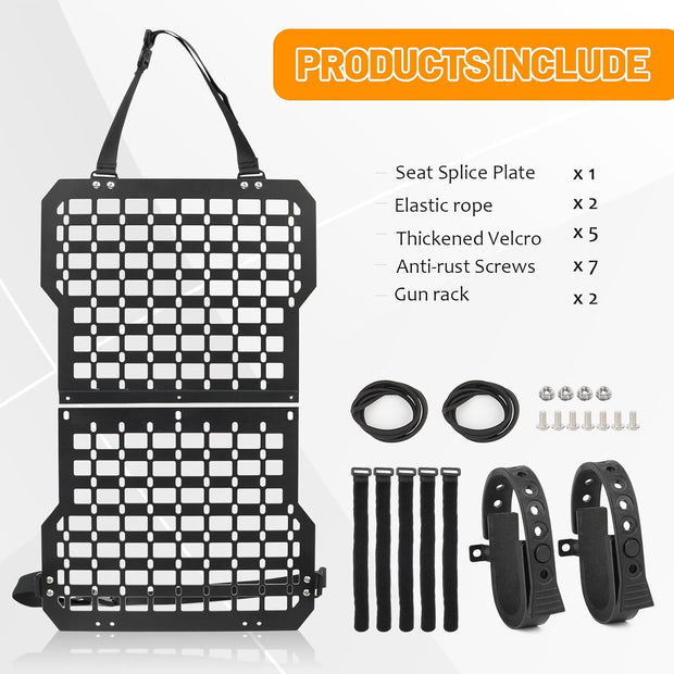 🛠️ Car Seat Tactical Gear Panel – Tactical Storage with Gun Mounts