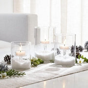 Elegant 5-Piece Glass Hurricane Candle Holder Set – Create Stunning Centerpieces with Floating or Pillar Candles