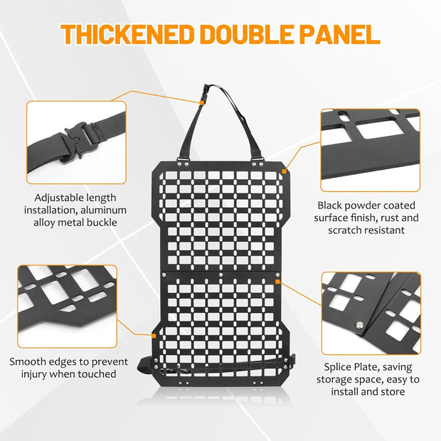 🛠️ Car Seat Tactical Gear Panel – Tactical Storage with Gun Mounts