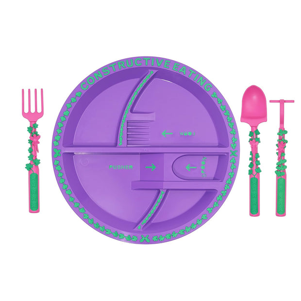 Toddler Construction Plate & Utensils Set — Fun, Safe, and Educational Mealtime Kit!