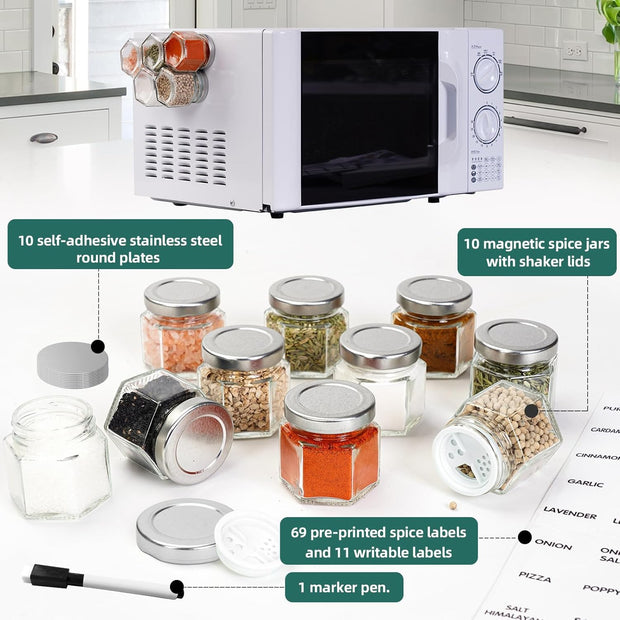 🧲 Magnetic Spice Jars Set – The Smartest Way to Spice Up Your Kitchen! 🌶️✨
