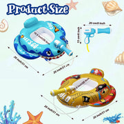 2-Pack Battle Blaster Pool Floats – Ride the Shark or Rule the Pirate Ship!