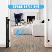 Extra-Wide Retractable Baby & Pet Gate – 55" Mesh Safety Barrier for Stairs, Doorways & More | Tall 33", Indoor/Outdoor Use (White)