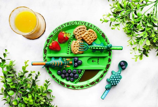 Toddler Construction Plate & Utensils Set — Fun, Safe, and Educational Mealtime Kit!