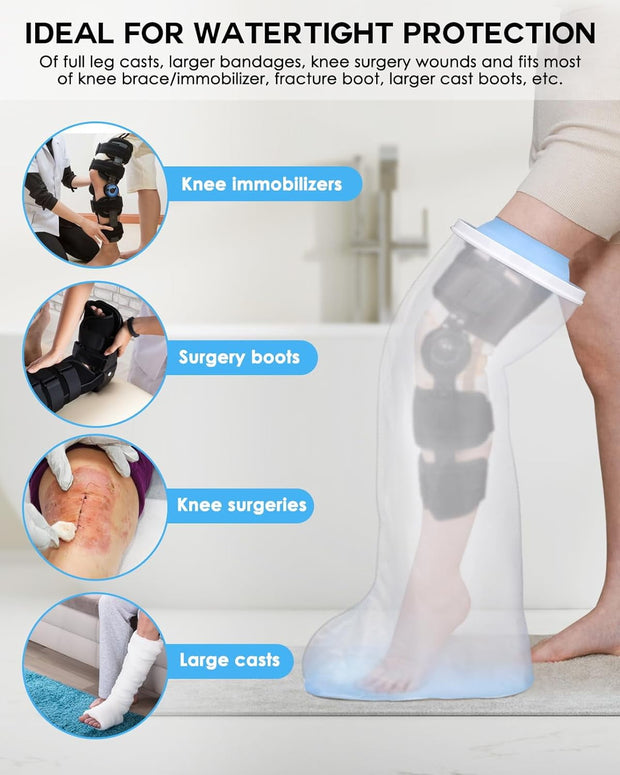 Shower Like You’re Not Injured! Ultimate Waterproof Cast Cover – No Leaks, No Slips, Just Freedom!