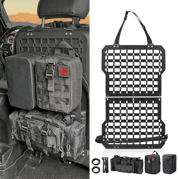 🛠️ Car Seat Tactical Gear Panel – Tactical Storage with Gun Mounts