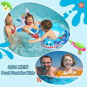 2-Pack Battle Blaster Pool Floats – Ride the Shark or Rule the Pirate Ship!