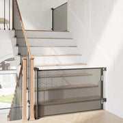 Extra-Wide Retractable Baby & Pet Gate – 55" Mesh Safety Barrier for Stairs, Doorways & More | Tall 33", Indoor/Outdoor Use (White)