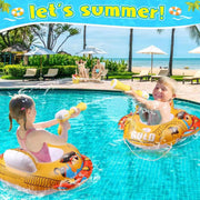 2-Pack Battle Blaster Pool Floats – Ride the Shark or Rule the Pirate Ship!