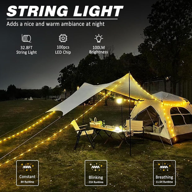 Light Up Every Moment – 2-in-1 Lantern & 100 LED String That Turns Any Night into Magic!