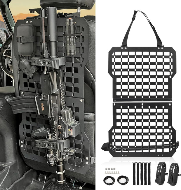 🛠️ Car Seat Tactical Gear Panel – Tactical Storage with Gun Mounts