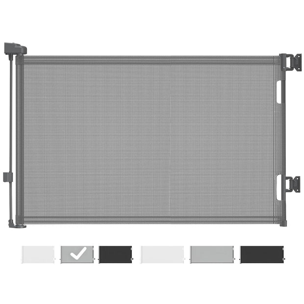 Extra-Wide Retractable Baby & Pet Gate – 55" Mesh Safety Barrier for Stairs, Doorways & More | Tall 33", Indoor/Outdoor Use (White)
