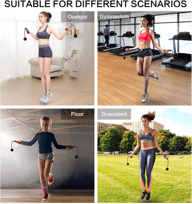 Cordless Weighted Jump Rope – Tangle-Free, Adjustable, Full-Body Burn for All Ages!