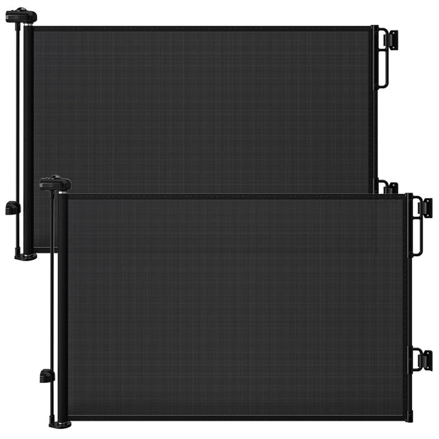 Extra-Wide Retractable Baby & Pet Gate – 55" Mesh Safety Barrier for Stairs, Doorways & More | Tall 33", Indoor/Outdoor Use (White)
