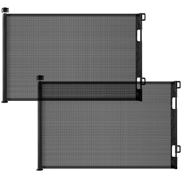 Extra-Wide Retractable Baby & Pet Gate – 55" Mesh Safety Barrier for Stairs, Doorways & More | Tall 33", Indoor/Outdoor Use (White)