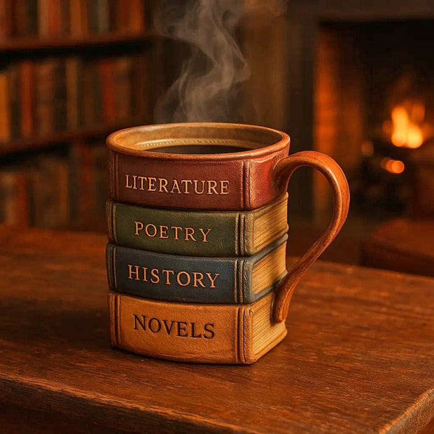 This Mug Looks Like a Book Stack — But Feels Like Pure Magic in Your Hands!