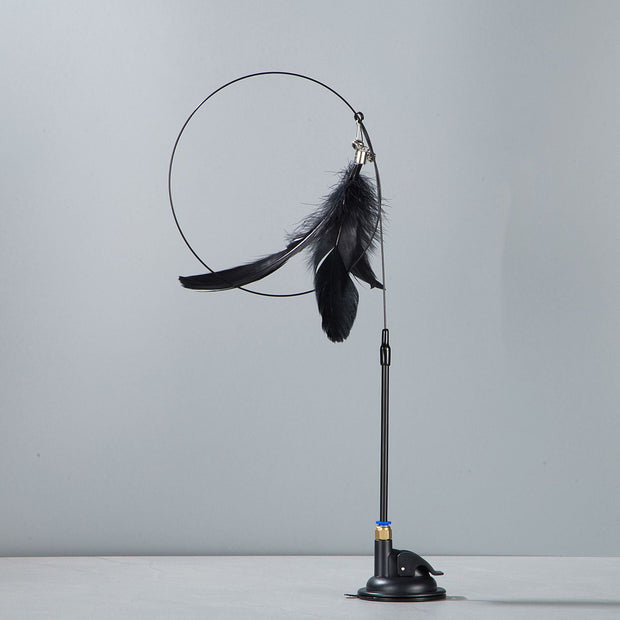 IInteractive Cat Toy 🐦 – Natural Bird Feathers, Manual & Auto Modes