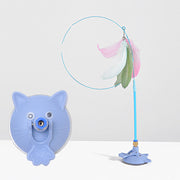 IInteractive Cat Toy 🐦 – Natural Bird Feathers, Manual & Auto Modes